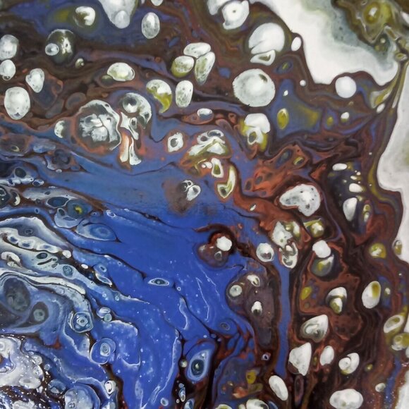 16 X 20 Original Acrylic Abstract Modern Art Painting Titled Well of‎ Souls - Picture 8 of 15